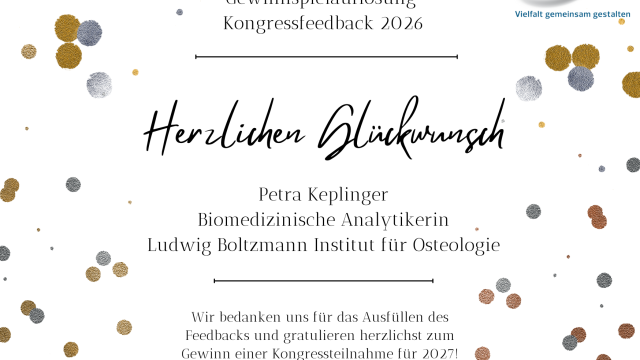 Gewinnerin Kongressfeedback