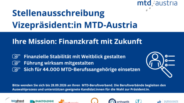 MTD Austria VizepräsidentIn Stellenausschreibung