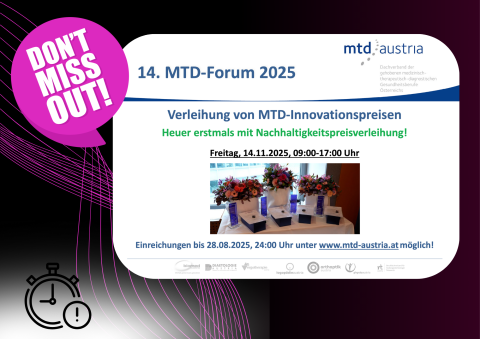 Ankündigung - MTD-Innovationspreis 