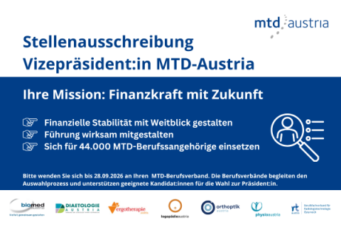 MTD Austria VizepräsidentIn Stellenausschreibung