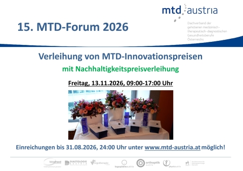 MTD-Innovationspreis & Nachhaltigkeitspreis 2026